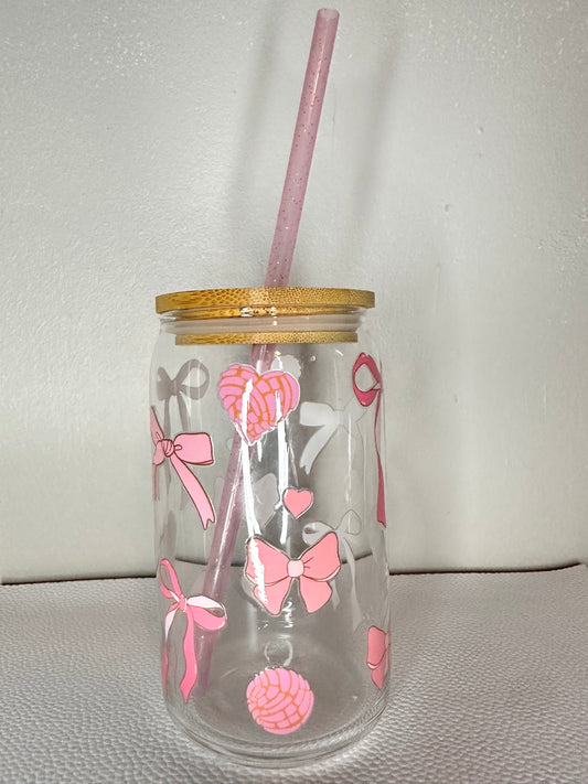 Cute and Coquette Glass Cup