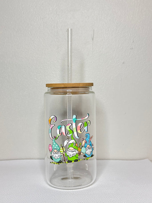 Easter Gnome Glass Cup
